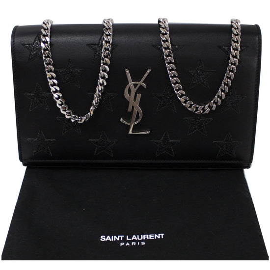 yves saint laurent handbag HW Logo Smoking Clutch Black 100