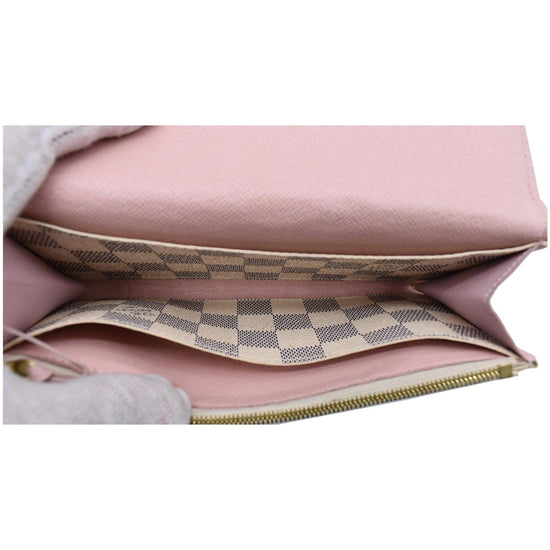 LOUIS VUITTON Damier Azur Slim Purse Rose Balerine 1053402