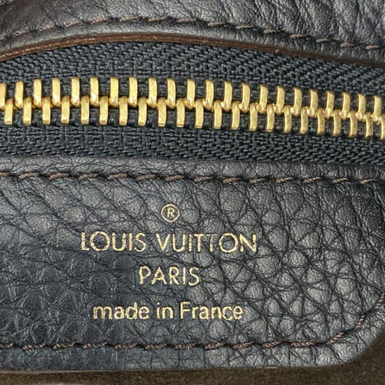 Louis Vuitton Black Monogram Mahina Leather Selene MM Louis