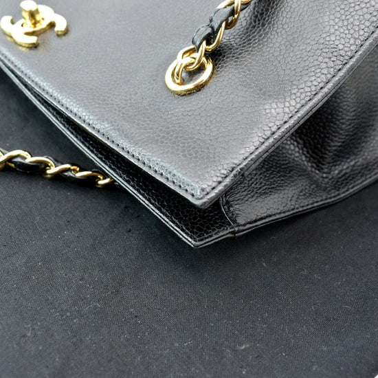 CHANEL Black Caviar Leather Modern Chain Tote Bag – JDEX Styles