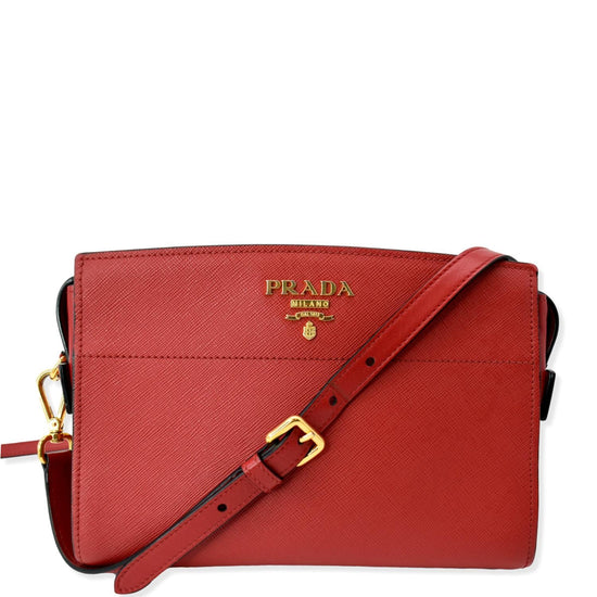 Black Prada Saffiano and City Calf Chain Crossbody Bag – Designer Revival