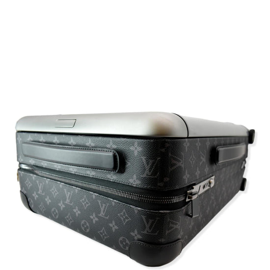 LOUIS VUITTON Horizon 55 Monogram Eclipse Canvas Rolling Suitcase Blac