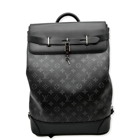 LOUIS VUITTON Steamer Monogram Eclipse Backpack Bag Black