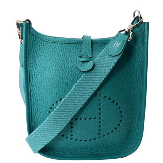 Hermès Evelyne 16 TPM Crossbody Bag Sauge Clemence Sage Green Leather