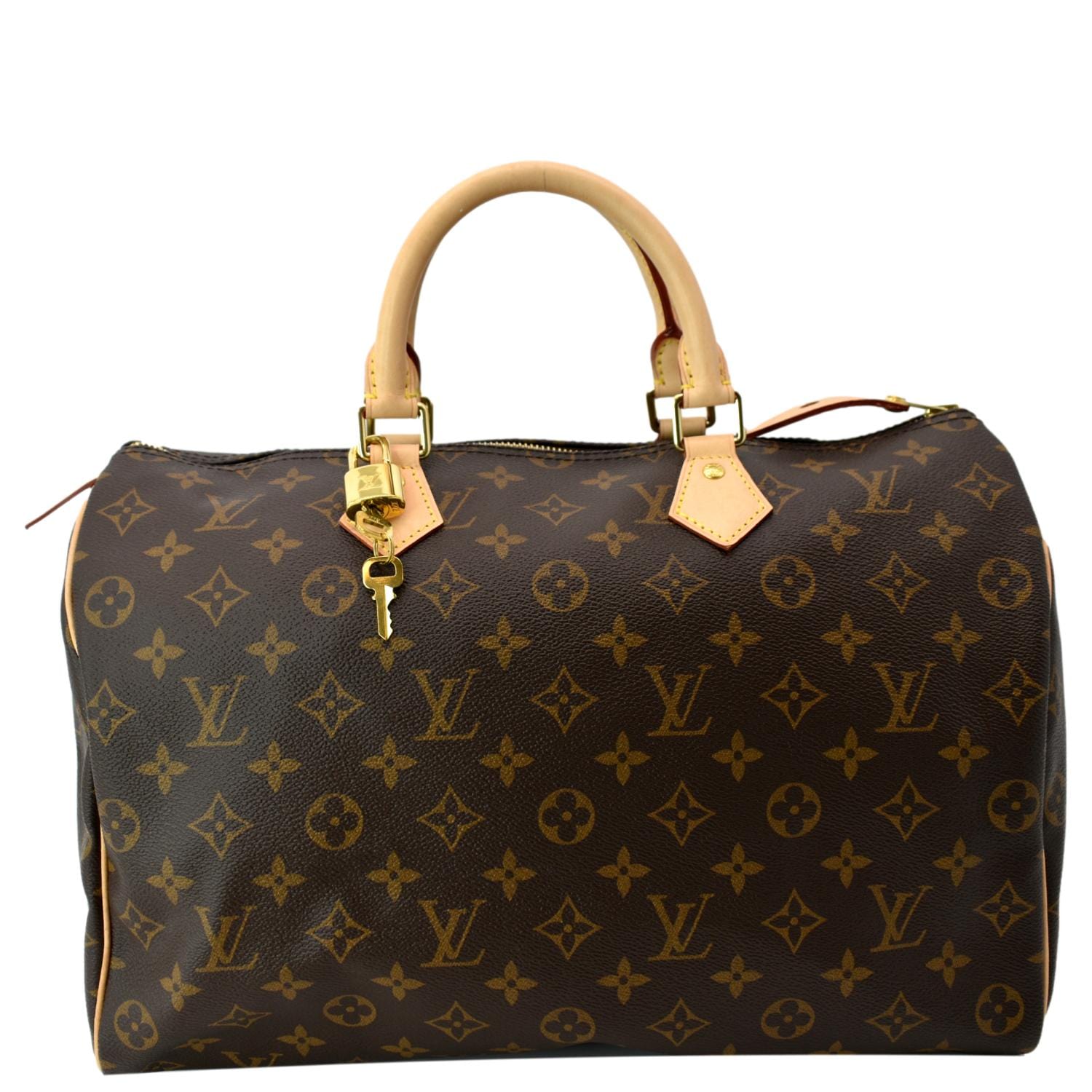 Louis Vuitton Monogram Speedy 35 Handbag, Brown, Coated Canvas