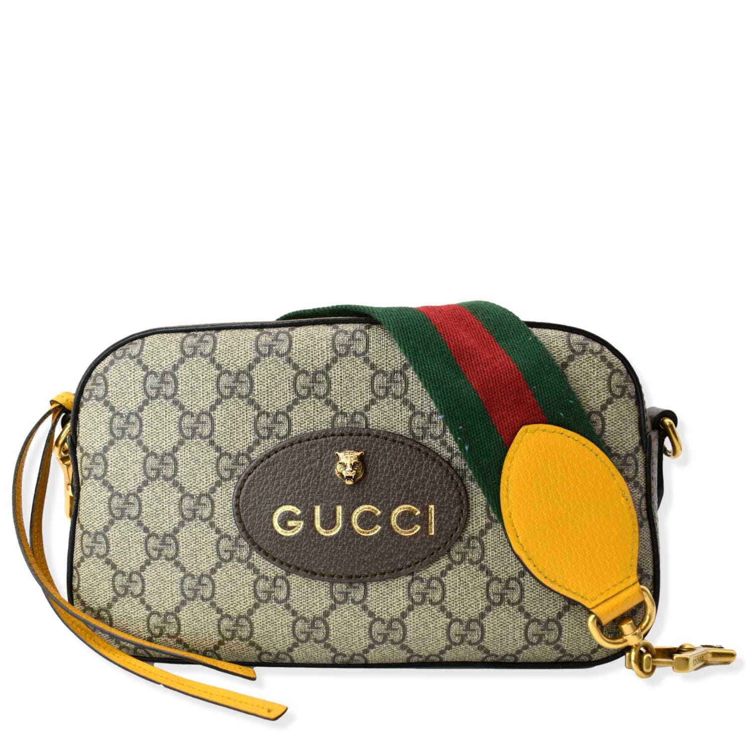 Gucci GG Supreme Neo Vintage Messenger Crossbody Bag,Beige