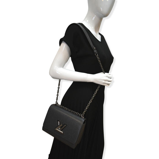 Louis Vuitton, Bags, Sale Hplouis Vuitton All Matte Black Twist Mm  Shoulder Bagrare