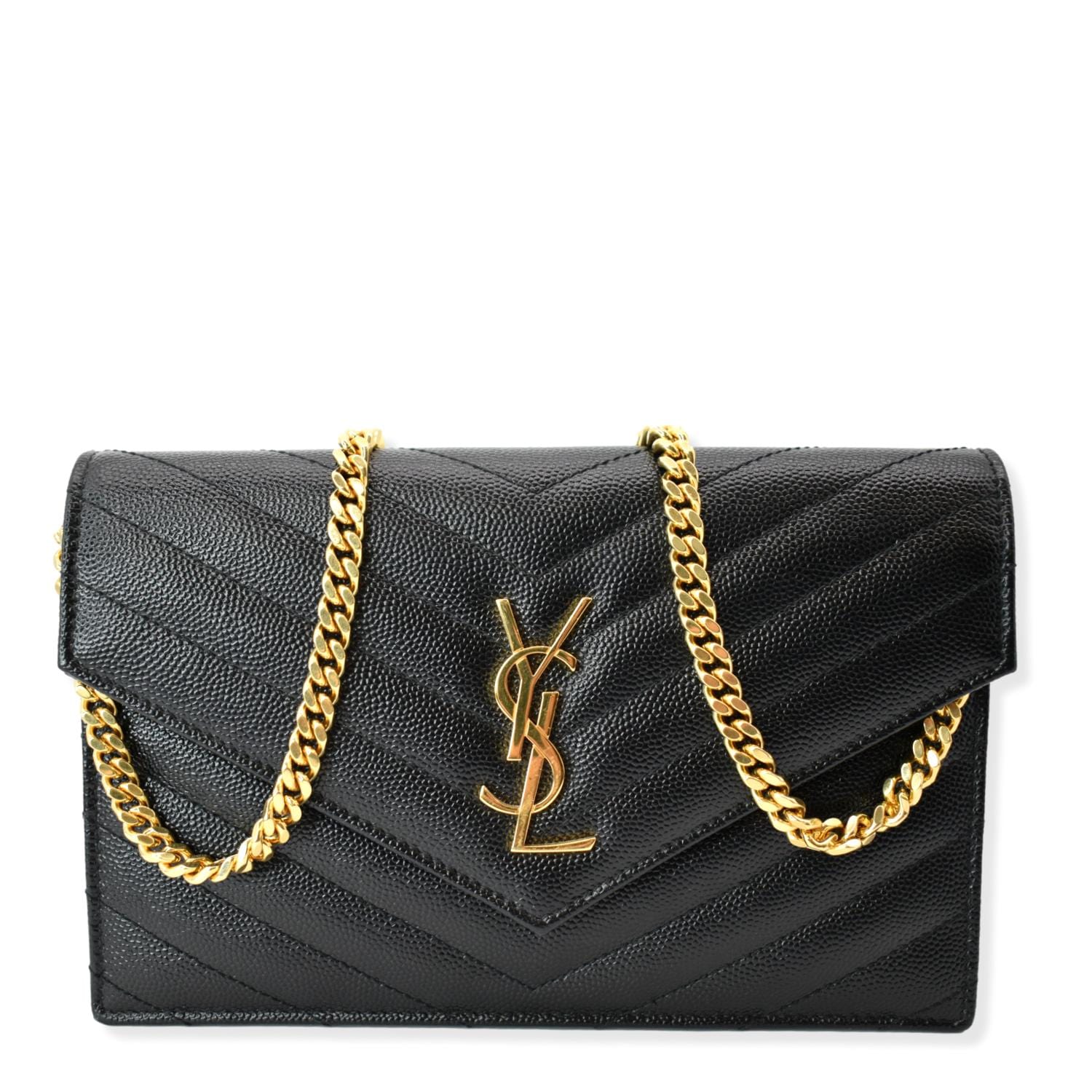 Saint Laurent Classic Monogram Envelope Wallet Chain Bag