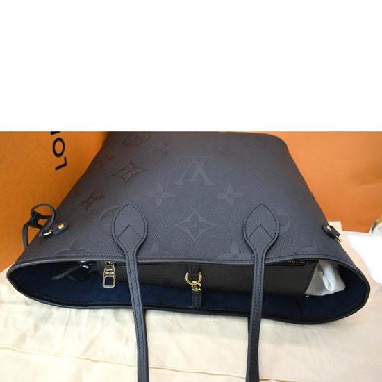Neverfull leather tote Louis Vuitton Black in Leather - 33172255