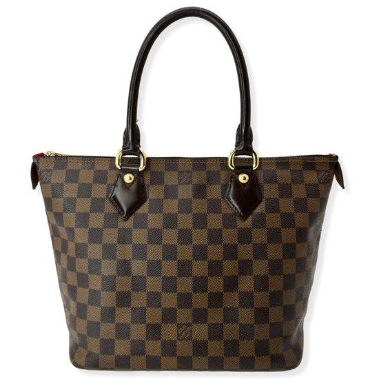 LOUIS VUITTON Saleya MM Damier Ebene Shoulder Bag Brown