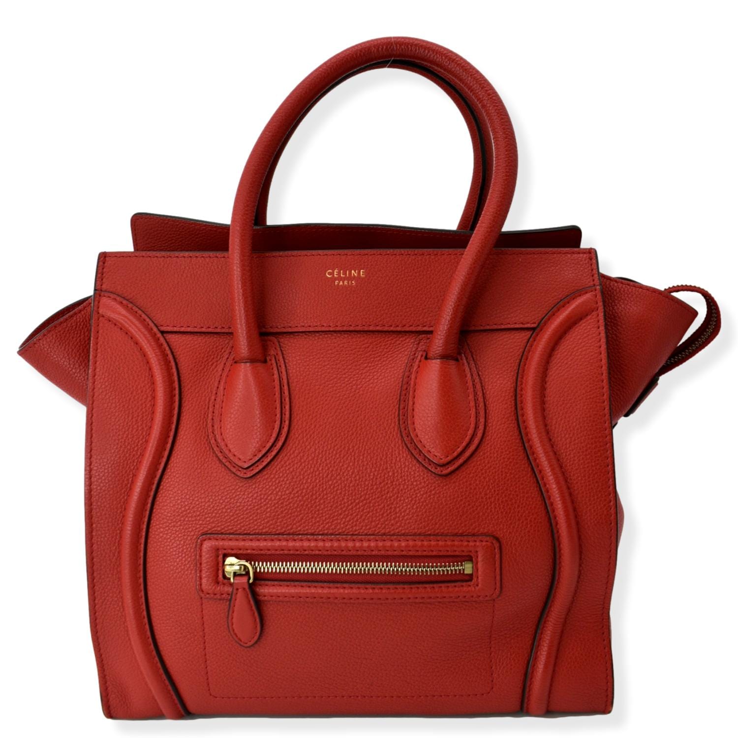 Celine // Red Leather Pouch Bag – VSP Consignment