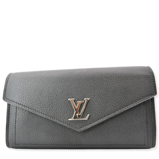 Louis Vuitton Black Lockme Wallet Leather Pony-style calfskin ref