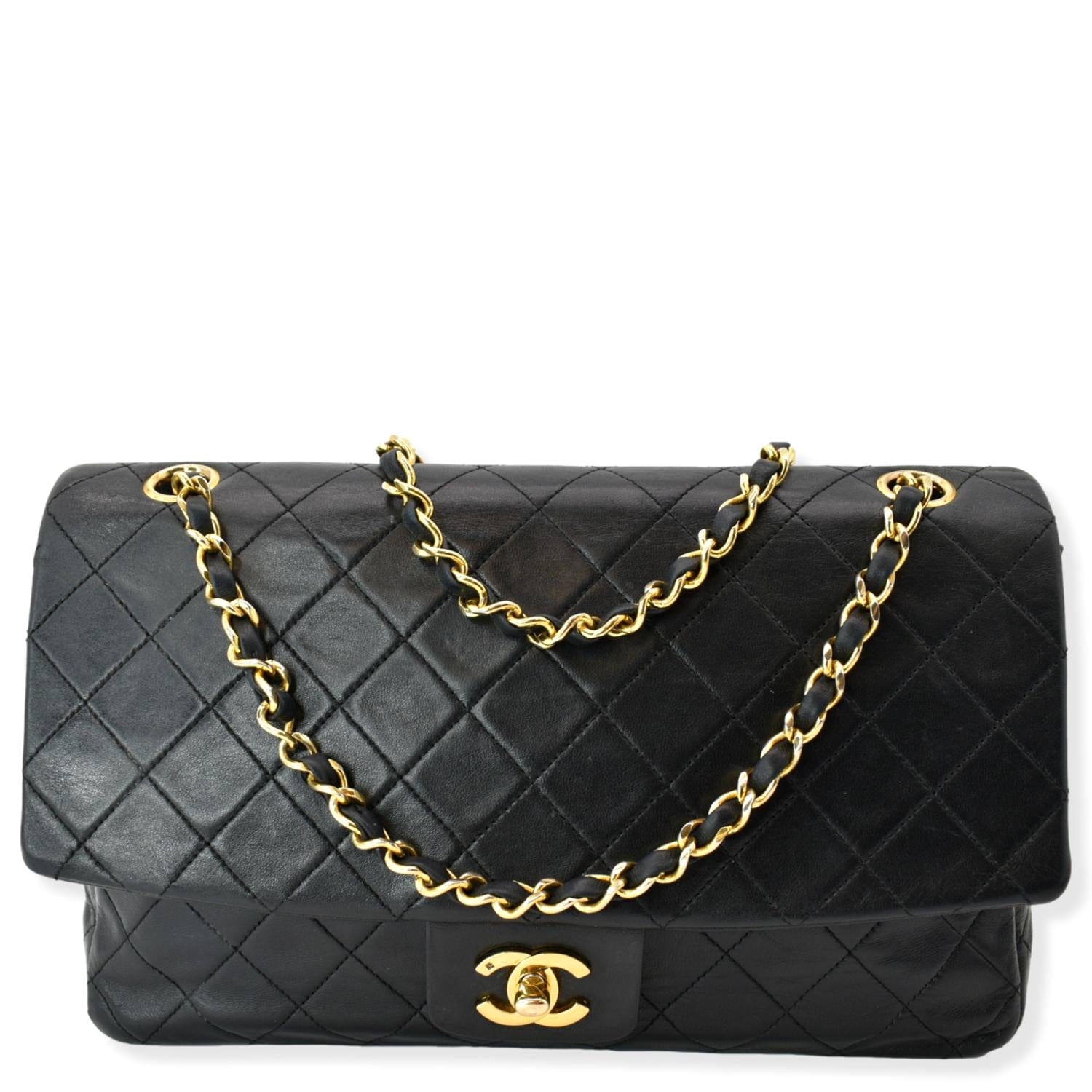 Vintage Chanel 7inch Mini Square Flap Black Quilted Lambskin Leather  Shoulder Bag - Mrs Vintage - Selling Vintage Wedding Lace Dress / Gowns &  Accessories from 1920s – 1990s. And many One