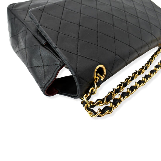 CHANEL Vintage Black Quilted Lambskin Leather Medium Single Chain Flap –  Style Exchange Boutique PGH