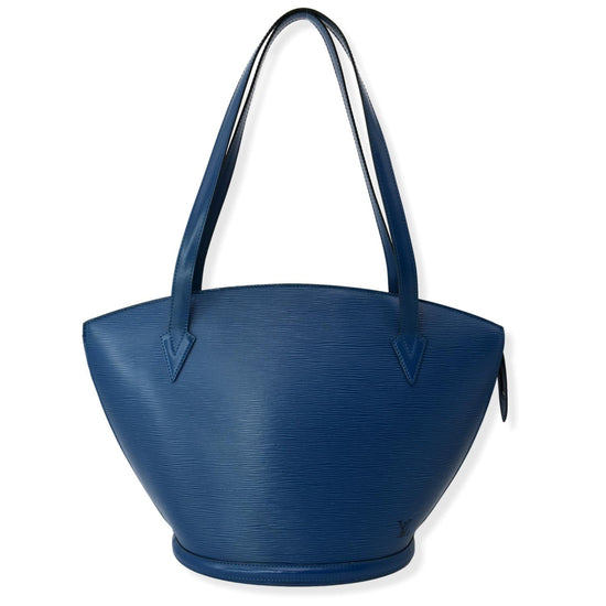 louis vuitton saint jacques small model shopping bag in blue epi leather