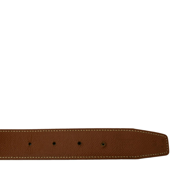 Angled Buckle Reversible Belt - Brown