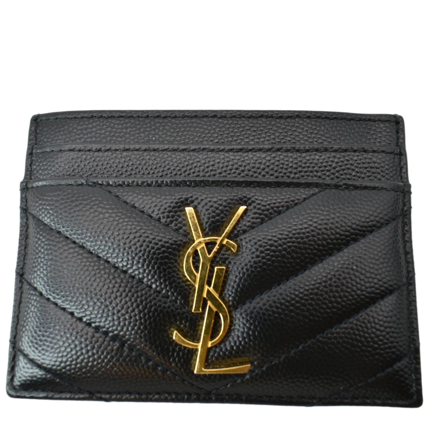 Saint Laurent Monogram Card Holder - Black for Women