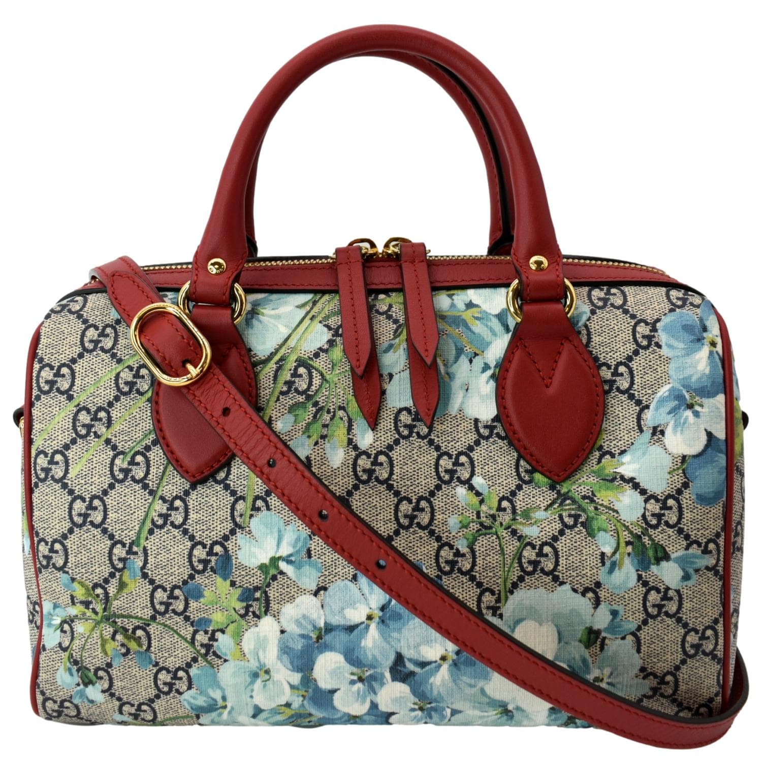 Gucci, Bags, Auth Gucci Flora Floral Flowers Canvas Leather Speedy Boston  Duffel Handbag Bag
