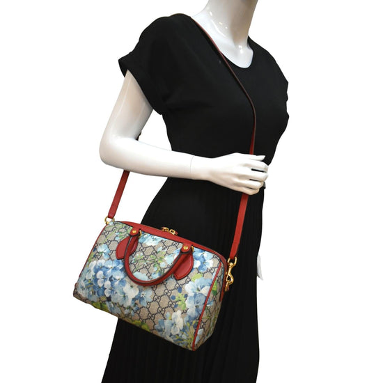 Gucci Blooms GG Supreme Large Boston Bag at Jill's Consignment