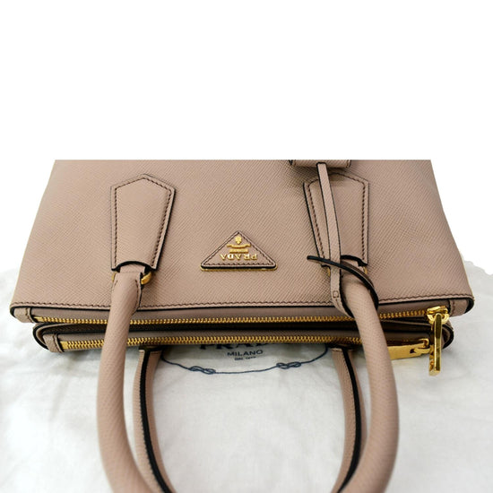 Double leather handbag Prada Beige in Leather - 35925670