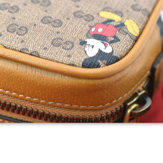 GUCCI Disney Mickey Mouse GG Small Crossbody Flap Shoulder +Dust