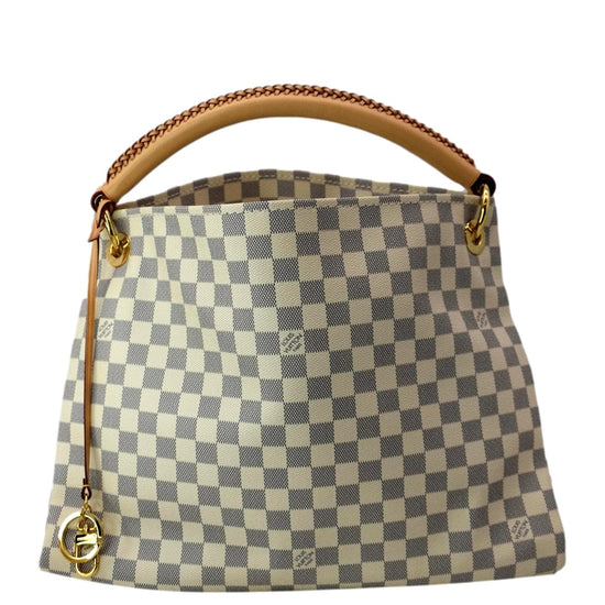 Louis Vuitton, Bags, Louis Vuitton Artsy Mm Damier Azur White Checkered  New Model