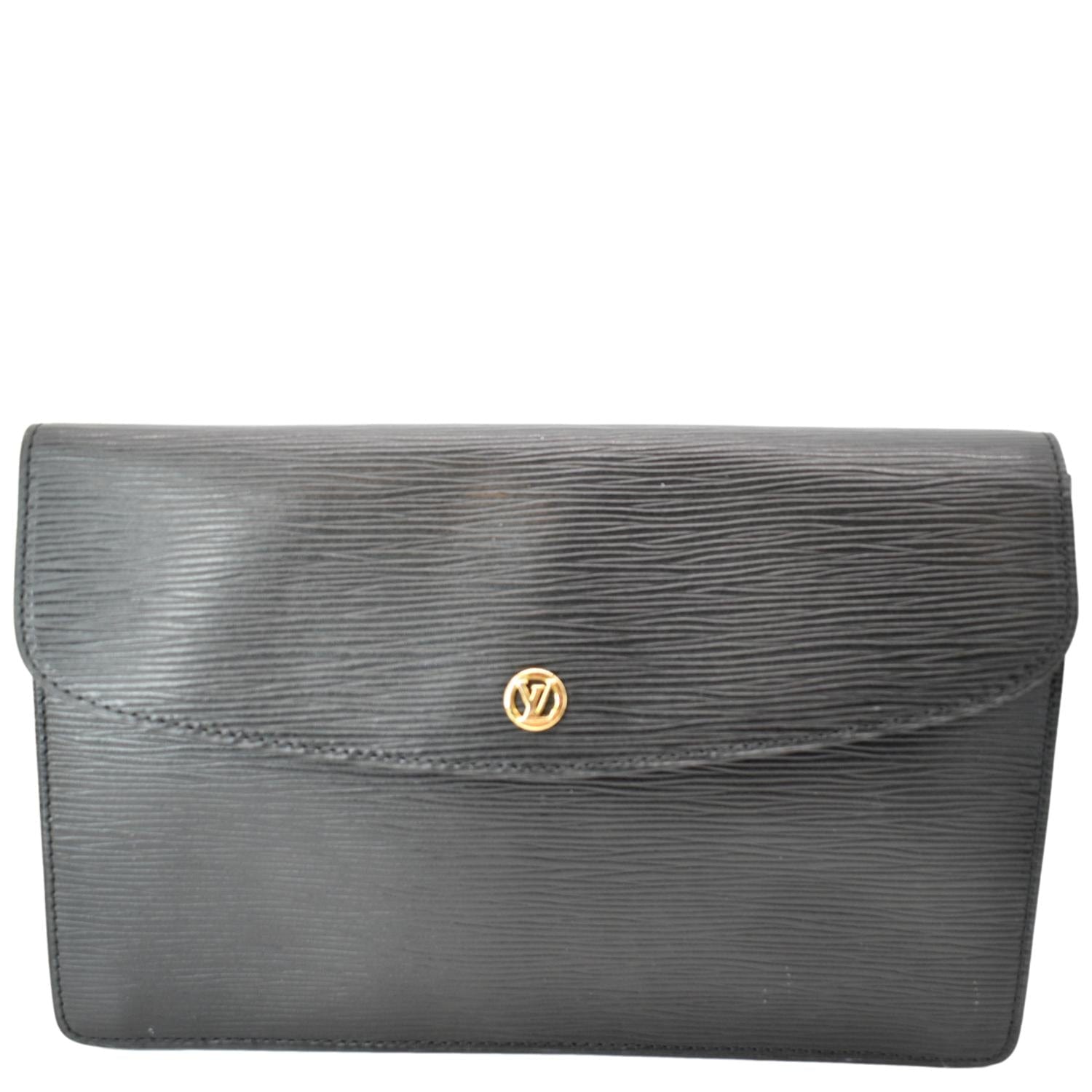 Pre-Owned Louis Vuitton Black Epi Leather Envelope Business Card