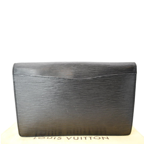 Louis Vuitton Montaigne Clutch Epi Leather Black 1374192