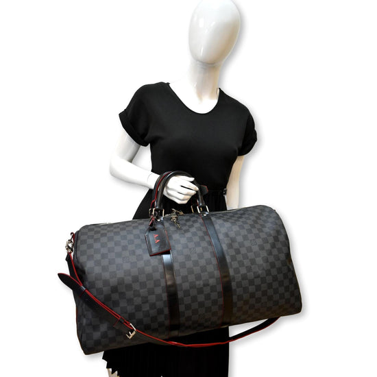 Louis Vuitton Keepal Bandouliere 55 Damier Graphite Duffle Bag - Designer  Bag Exchange