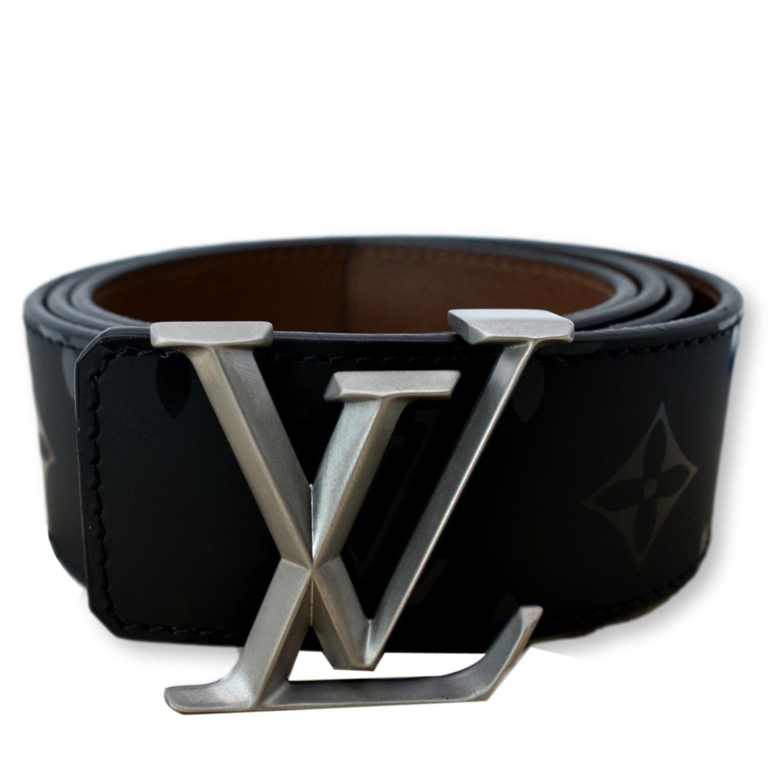 LOUIS VUITTON PVC Monogram 40mm LV Initiales Reversible Belt 100