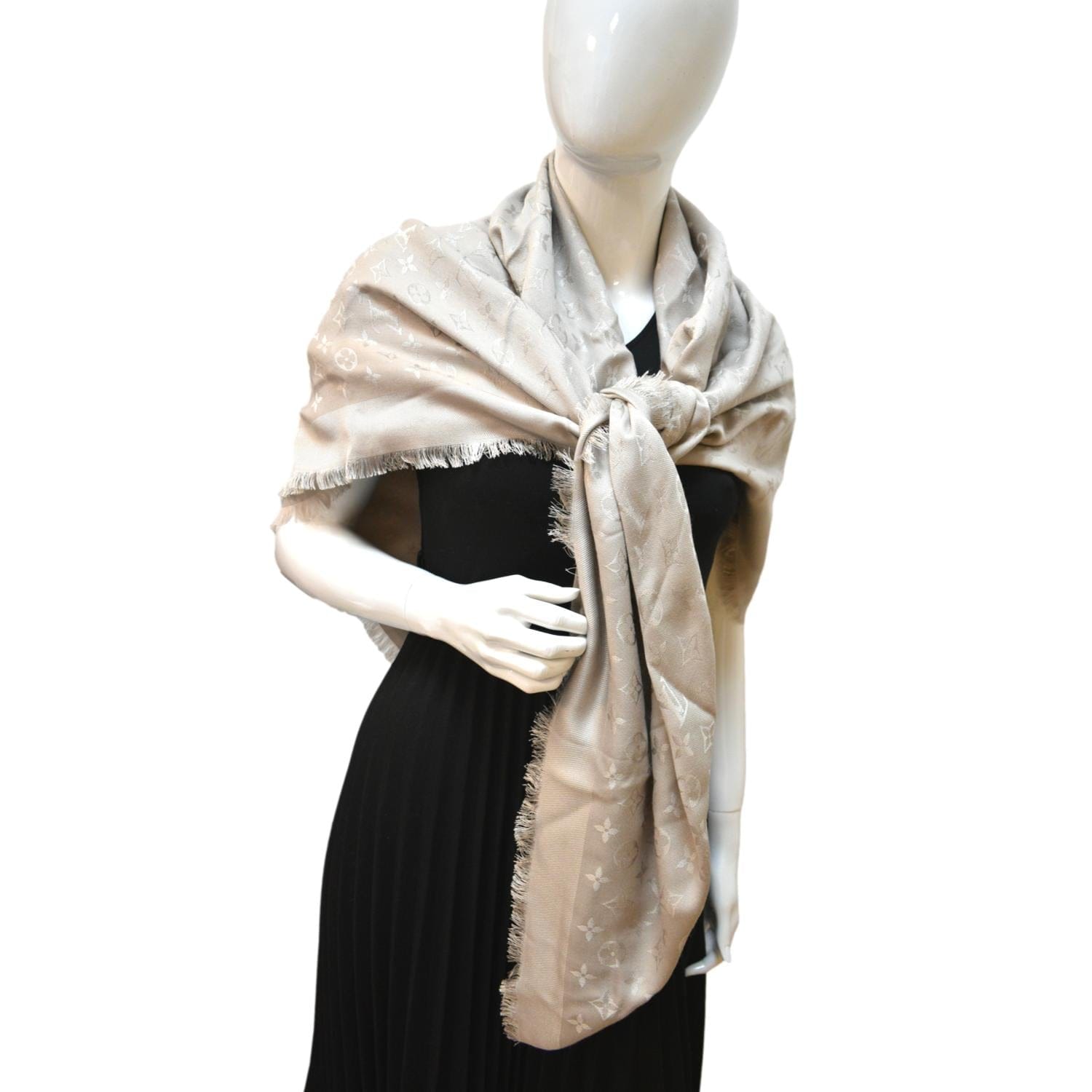 Louis Vuitton Natural Monogram Shawl Scarf/Wrap