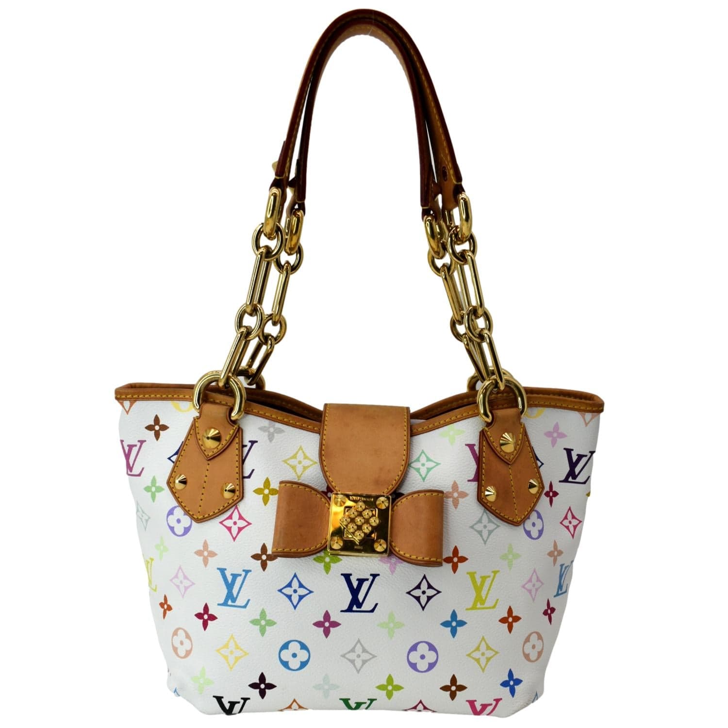 Louis Vuitton Annie MM Multicolor Monogram Canvas Shoulder Bag White