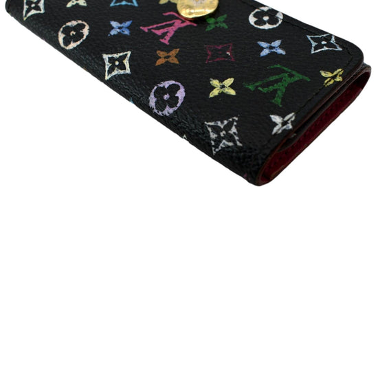 LOUIS VUITTON Monogram Multicolor Key Pouch Black 1263341