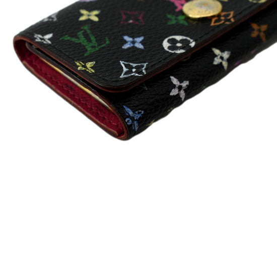 LOUIS VUITTON Monogram Multicolor Key Pouch Black 1263341