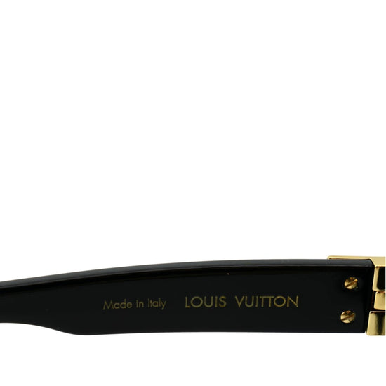 Louis Vuitton Charade Black W Women's Oval Sunglasses Z1391W