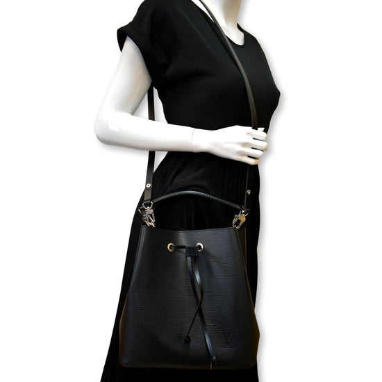 Louis Vuitton Braided Handle NeoNoe Handbag Epi Leather MM Black 21329624