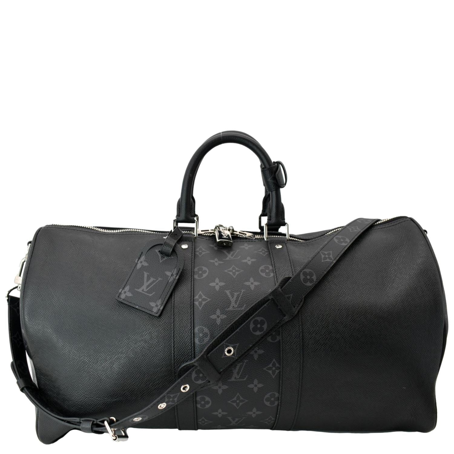 Keepall leather travel bag Louis Vuitton Black in Leather - 32591033