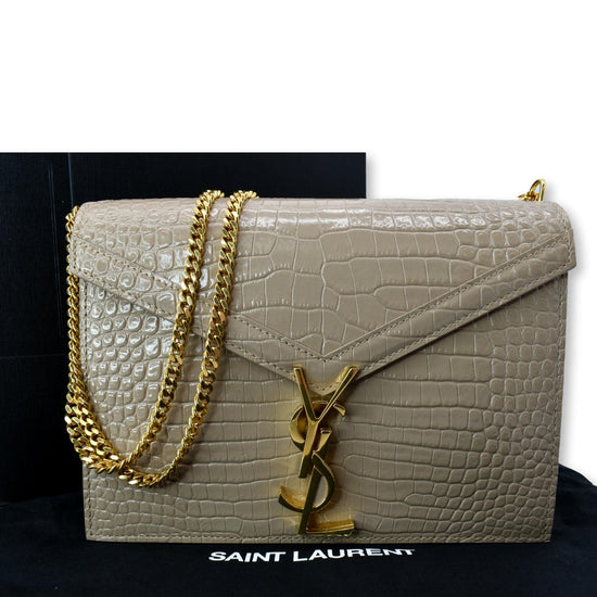 Saint Laurent Medium Cassandra Chain Bag in Crema Soft