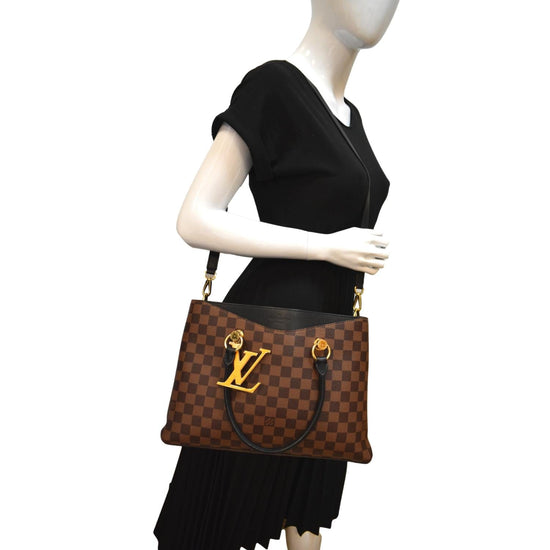 LOUIS VUITTON LV Riverside Damier Ebene Shoulder Bag Brown