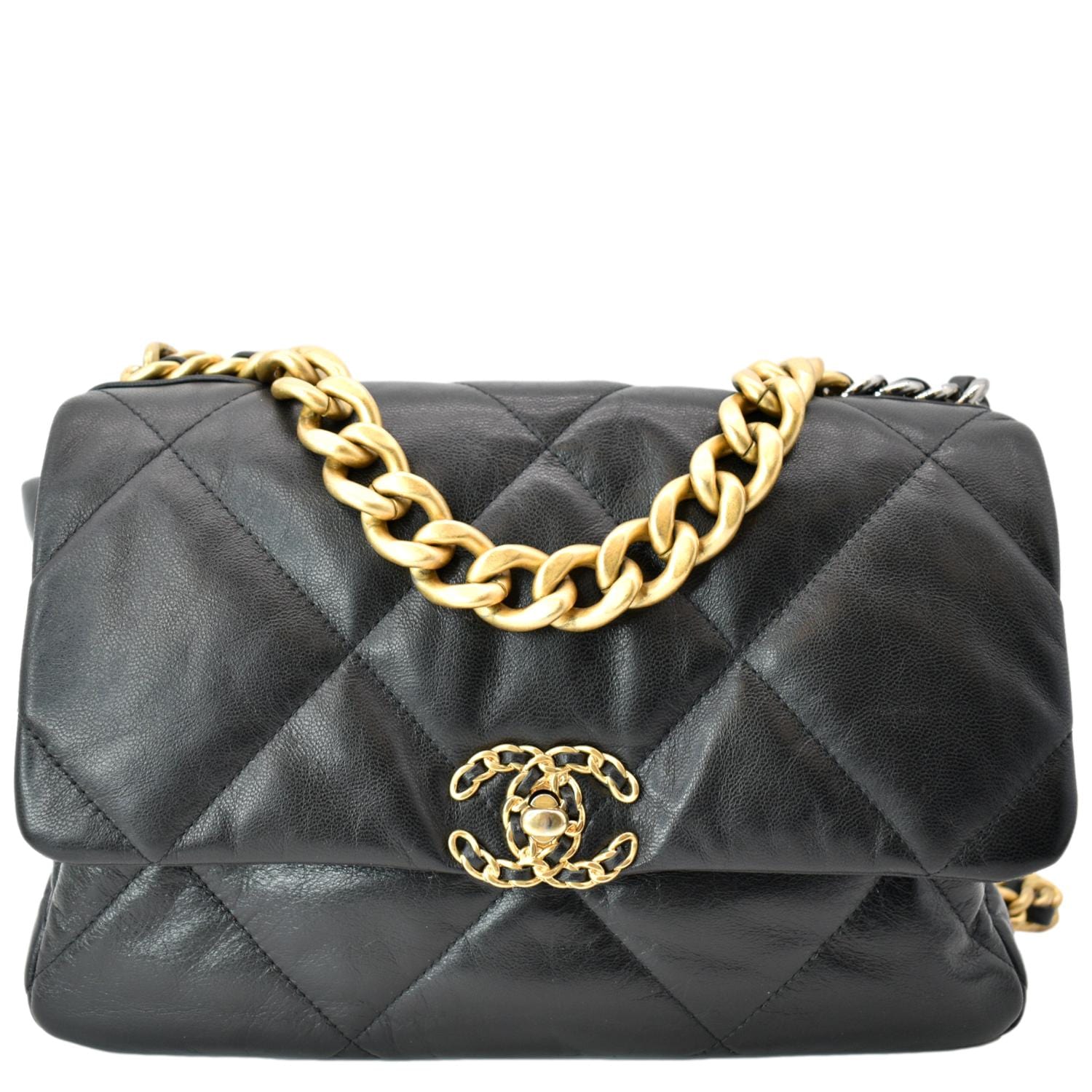 CHANEL 19 22C Black Lambskin Quilted Large Flap Bag – Fashion Reloved