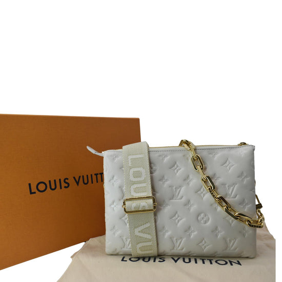 LOUIS VUITTON Coussin PM Monogram Embossed Shoulder Bag Cream - Hot De