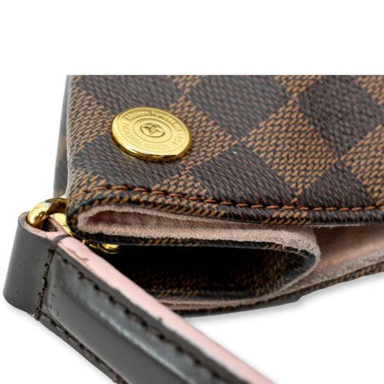 LOUIS VUITTON Damier Ebene Caissa Wallet Rose Ballerine 259228