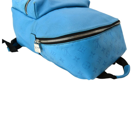 Leather backpack Louis Vuitton Blue in Leather - 29651759