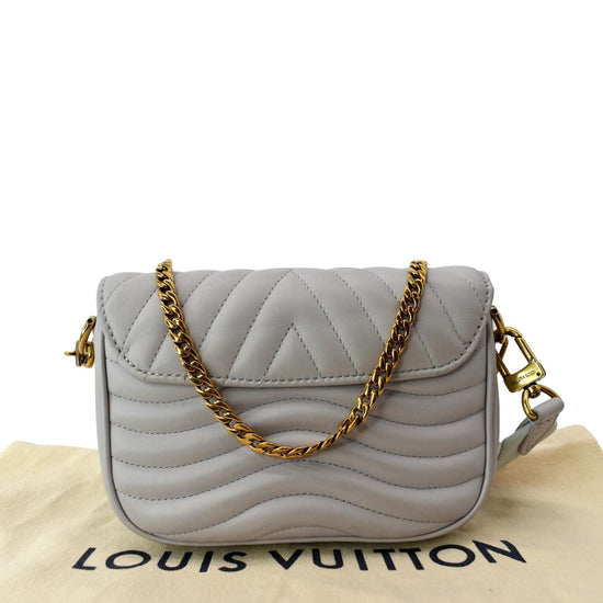 LOUIS VUITTON New Wave Multi Pochette Leather Chain Shoulder Bag Black