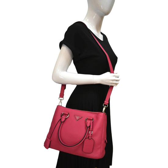 Prada Round Convertible Top Handle Bag Saffiano Leather Mini at