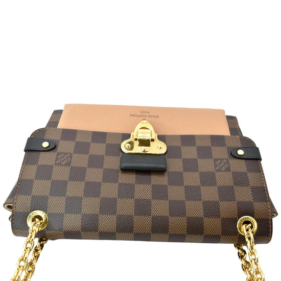 LOUIS VUITTON Damier Ebene Vavin PM Black 1259837