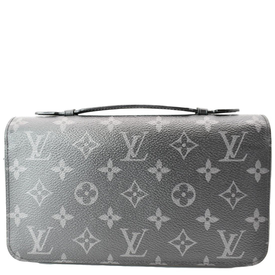 Louis Vuitton LV zippy wallet eclipse Grey Leather ref.563981 - Joli Closet