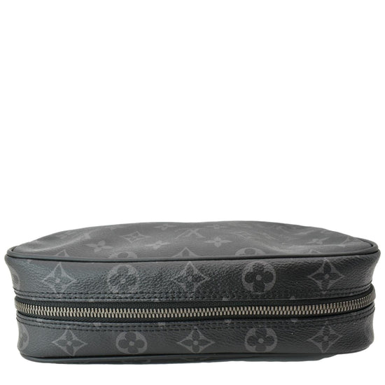 Louis Vuitton Toiletry Pouch Monogram Eclipse GM Black/Grey in Toile Canvas  with Silver-tone - US