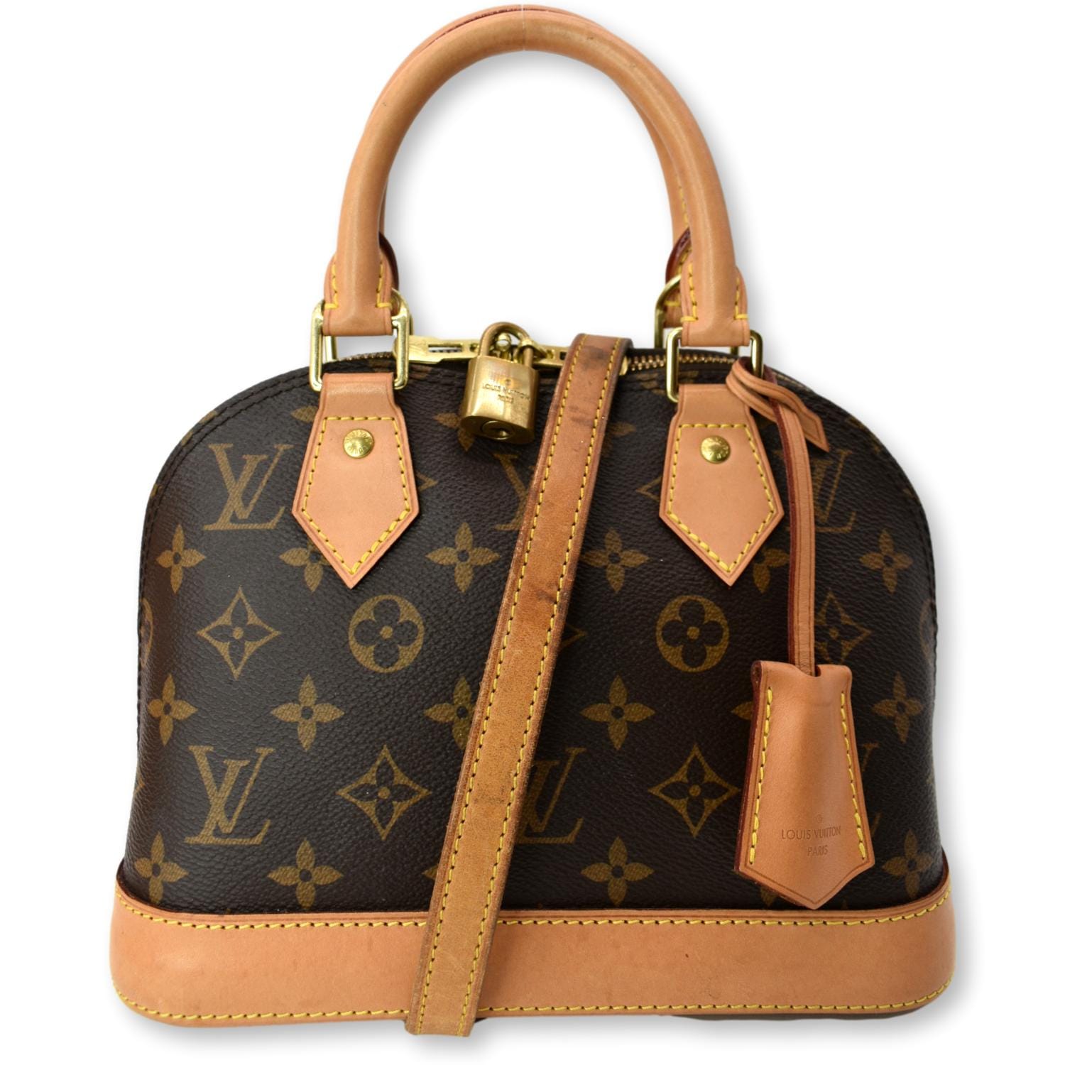 Louis Vuitton Monogram Small Alma Messenger Bag BB Brown