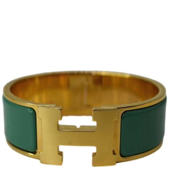 Hermès Clic H Bracelet - Vert Fizz (Mint Green) – Found Fashion